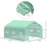 Outsunny 11.5' x 10' x 6.5' Outdoor Walk-In Greenhouse w/ Zippered Door