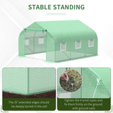 Outsunny 11.5' x 10' x 6.5' Outdoor Walk-In Greenhouse w/ Zippered Door