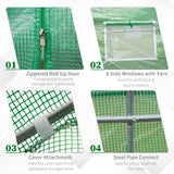 Outsunny 11.5' x 10' x 6.5' Outdoor Walk-In Greenhouse w/ Zippered Door