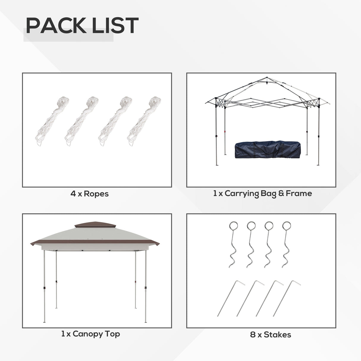 Outsunny 12' x 12' Pop Up Canopy Tent with Netting and Carry Bag, Instant Sun Shelter with 137 sq.ft Shade, Tents for Parties