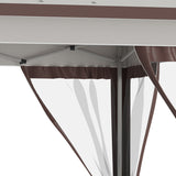 Outsunny 12' x 12' Pop Up Canopy Tent with Netting and Carry Bag, Instant Sun Shelter with 137 sq.ft Shade, Tents for Parties