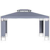 Outsunny 13' x 10' Patio Gazebo Outdoor Canopy Shelter with Double Vented Roof, Steel Frame for Lawn Backyard and Deck