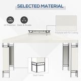 Outsunny 13' x 10' Patio Gazebo Outdoor Canopy Shelter with Double Vented Roof, Steel Frame for Lawn Backyard and Deck