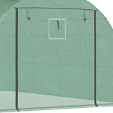 Outsunny 13' x 10' x 6.5' Walk-in Tunnel Greenhouse with 2 Zippered Mesh Doors & 10 Mesh Windows