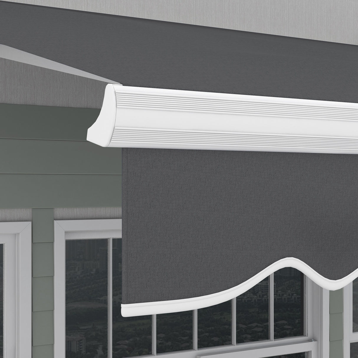 Outsunny 13' x 8' Retractable Awning, Patio Awnings, Sunshade Shelter w/ Manual Crank Handle, UV & Water-Resistant Fabric