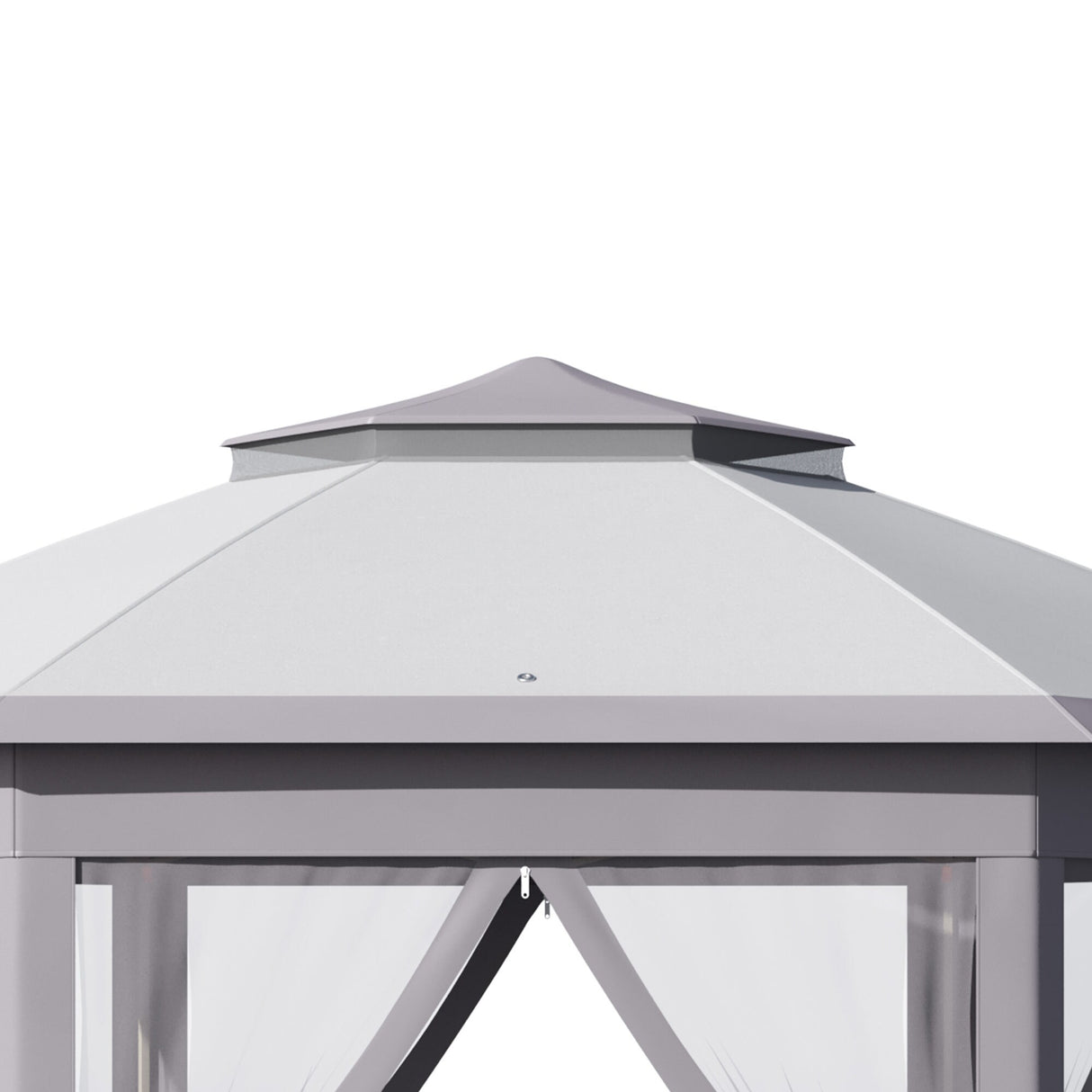 Outsunny 13'x11' Pop Up Gazebo, Double Roof Canopy Tent with Zippered Mesh Sidewalls, Height Adjustable and Carrying Bag