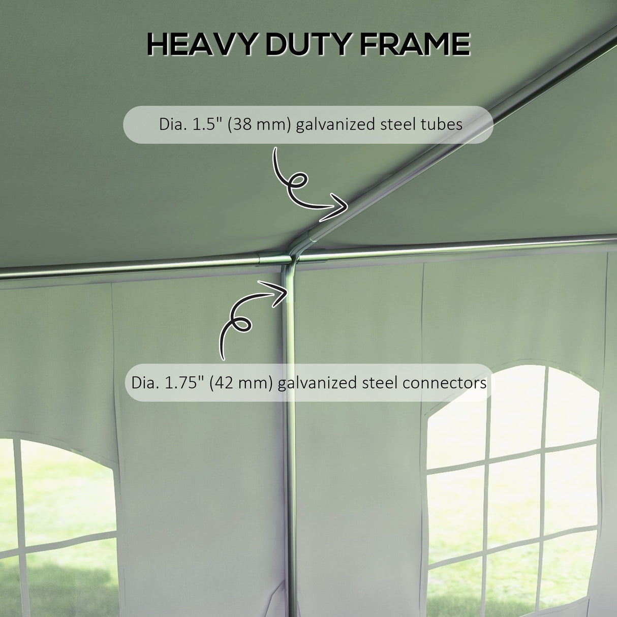 Outsunny 19.5' x 39' Party Tent, Heavy Duty Outdoor Canopy Tent Shelter with Removable Sidewalls, 2 Doors and 20 Windows