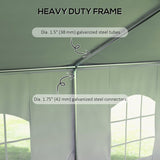 Outsunny 19.5' x 39' Party Tent, Heavy Duty Outdoor Canopy Tent Shelter with Removable Sidewalls, 2 Doors and 20 Windows