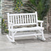 Outsunny 2-Person Wooden Rocking Chair Rocker Bench with Relaxing Swinging Motion