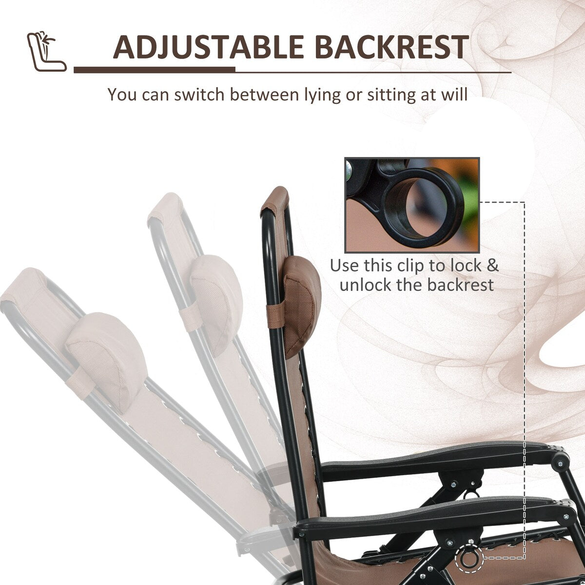 Outsunny 2 Pieces Outdoor Rocking Chairs, Foldable Reclining Zero Gravity Lounge Rocker