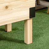 Outsunny 2 Tier Raised Garden Bed with Trellis, Wooden Elevated Planter Box with Legs and Metal Corners