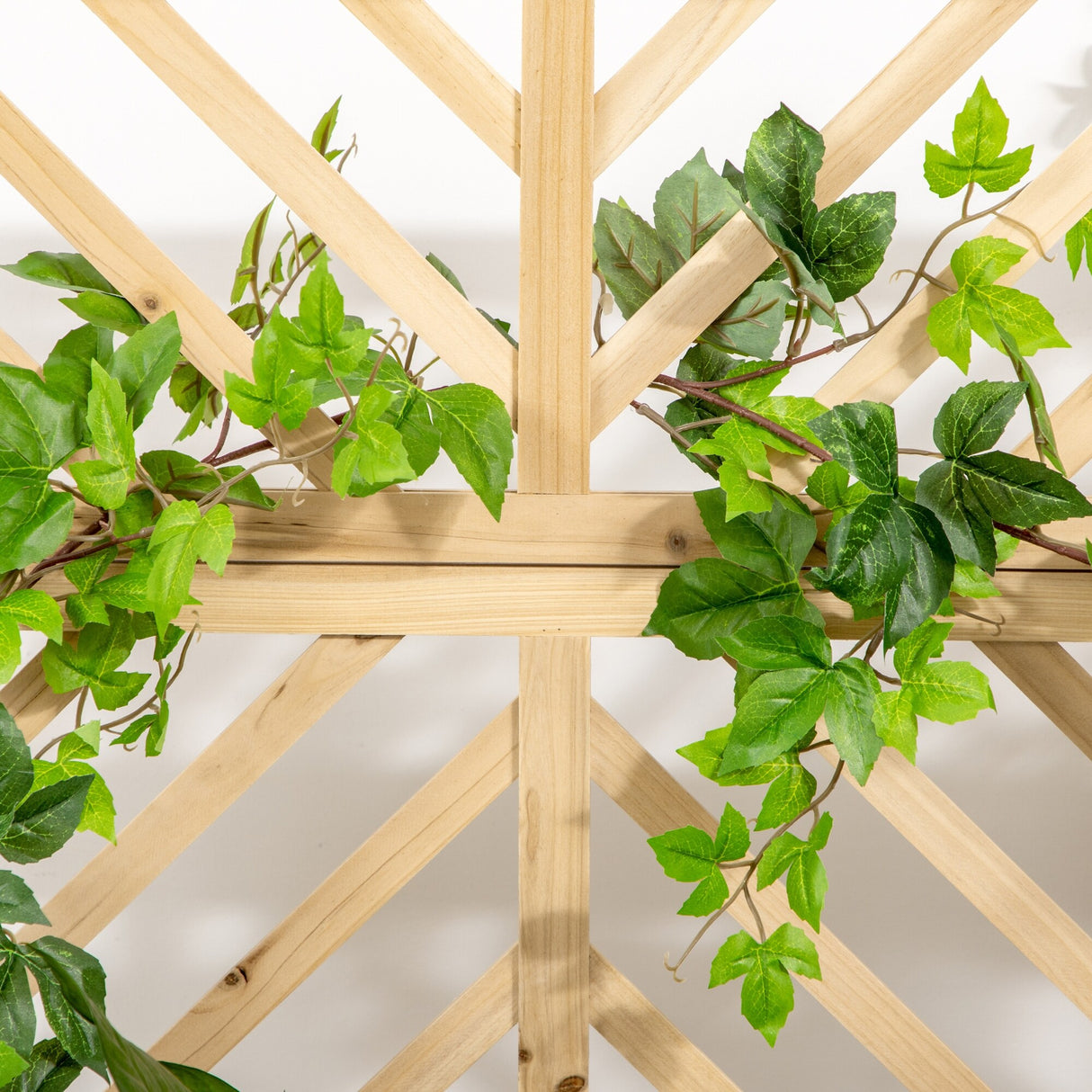Outsunny 2 Tier Raised Garden Bed with Trellis, Wooden Elevated Planter Box with Legs and Metal Corners