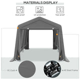 Outsunny 20' x 10' Carport Portable Garage, Heavy Duty Storage Tent, Patio Storage Shelter w/ Anti-UV PE Cover