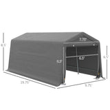 Outsunny 20' x 10' Carport Portable Garage, Heavy Duty Storage Tent, Patio Storage Shelter w/ Anti-UV PE Cover