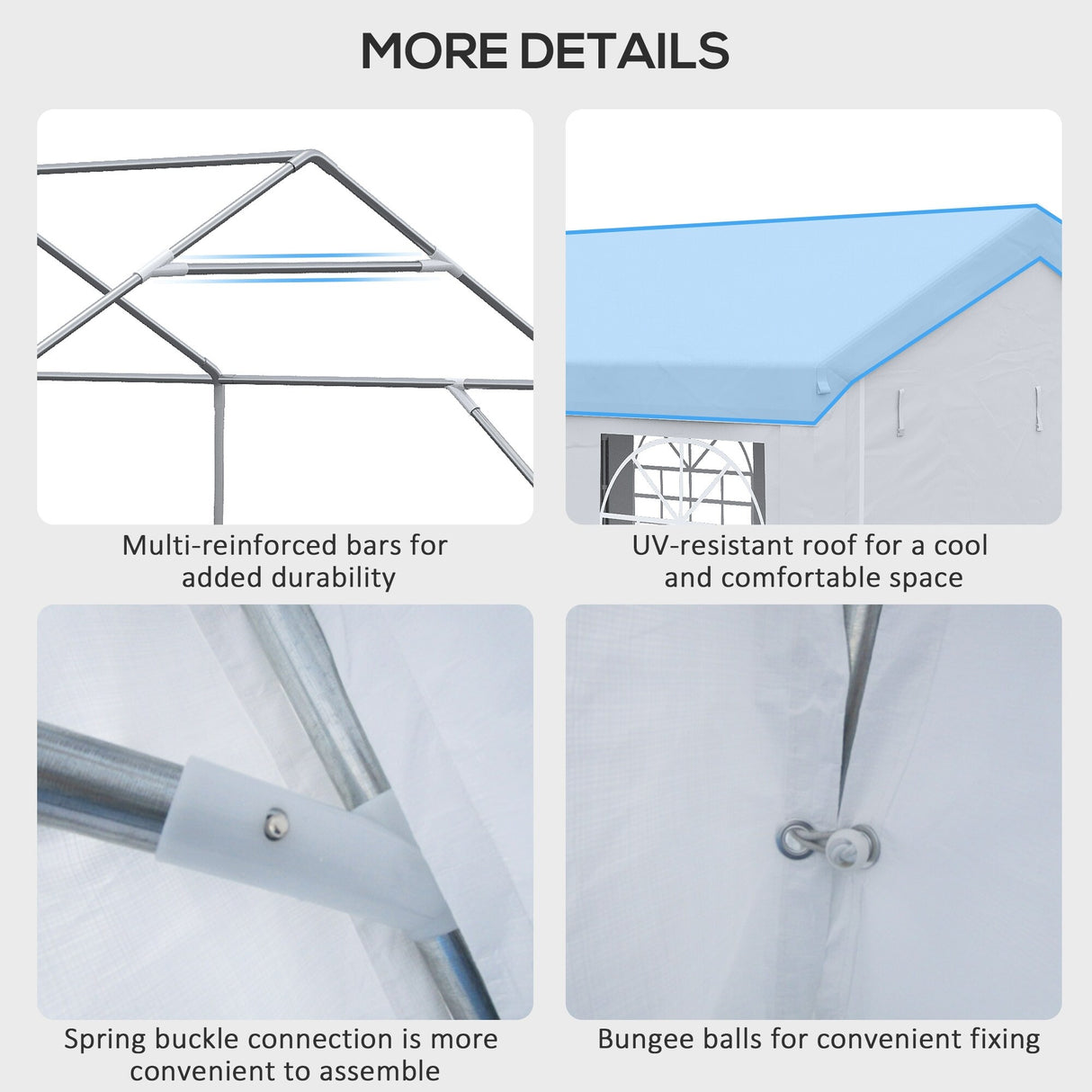 Outsunny 20' x 10' Party Tent & Carport, Large Outdoor Canopy Tent Portable Garage with Removable Sidewalls and Windows