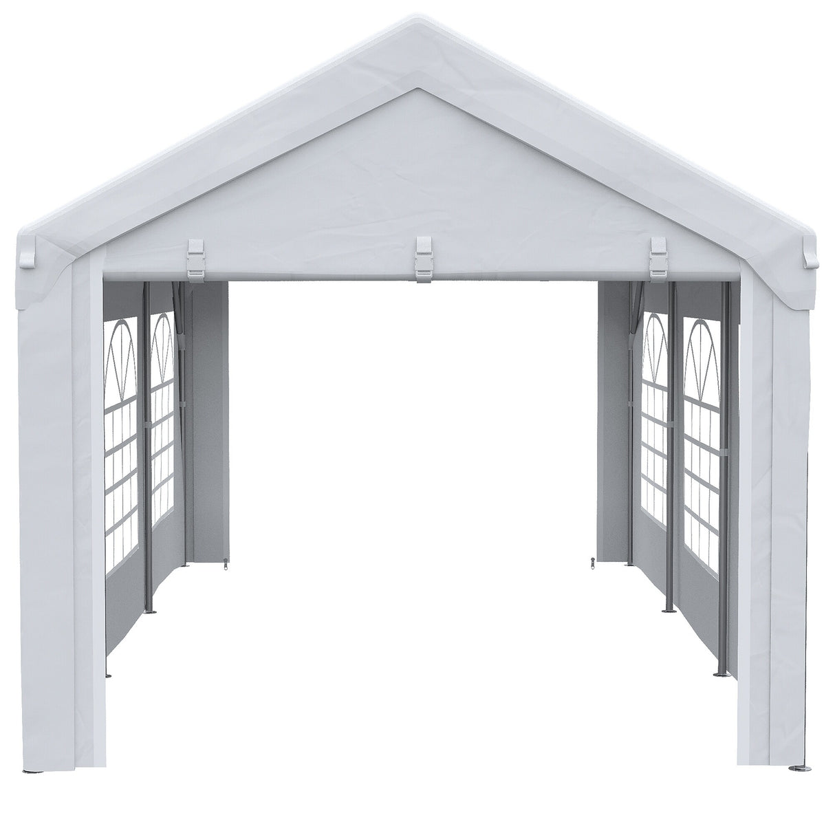 Outsunny 20' x 10' Party Tent & Carport, Large Outdoor Canopy Tent Portable Garage with Removable Sidewalls and Windows