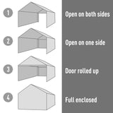 Outsunny 20' x 12' Heavy Duty Outdoor Temporary Carport Canopy Tent with Durable Construction & a Simple Setup