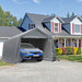 Outsunny 20' x 12' Heavy Duty Outdoor Temporary Carport Canopy Tent with Durable Construction & a Simple Setup