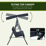 Outsunny 3-Person Porch Lawn Swing