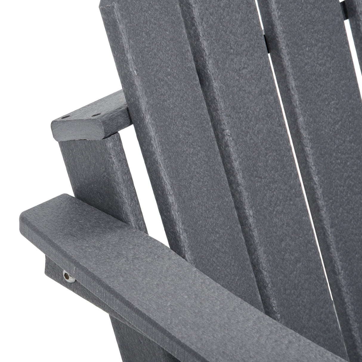 Outsunny 3 Piece Adirondack Chair Set with Side Table, All Weather Foldable Adirondack Chair, Plastic Lounger Fire Pit Seating