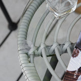 Outsunny 3 Pieces Patio PE Rattan Bistro Set, Outdoor Round Wicker Woven Coffee Set, Conversation Furniture Set