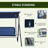 Outsunny 3-Seat Outdoor Patio Swing Chair - N/A