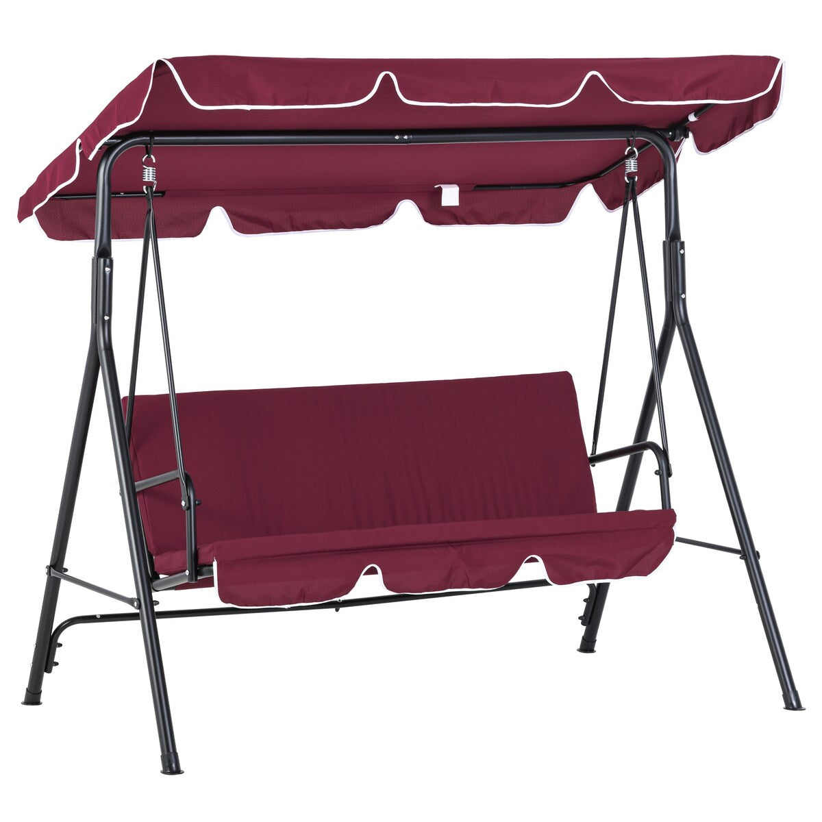 Outsunny 3-Seat Outdoor Patio Swing Chair - N/A