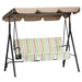 Outsunny 3-Seat Outdoor Patio Swing Chair - N/A