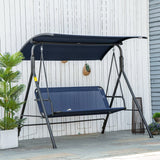 Outsunny 3-Seat Outdoor Patio Swing Chair - N/A