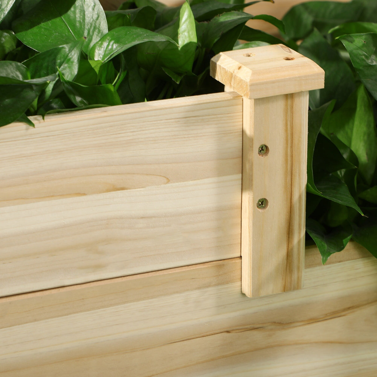 Outsunny 3 Tier Raised Garden Bed, Outdoor Planter Box, Wooden Garden Box with Open Bottom for Growing Vegetables