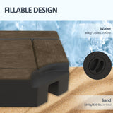 Outsunny 4 Piece Patio Cantilever Umbrella Base Weight Set, Fillable Outdoor Offset Umbrella Weights for Umbrella Stand
