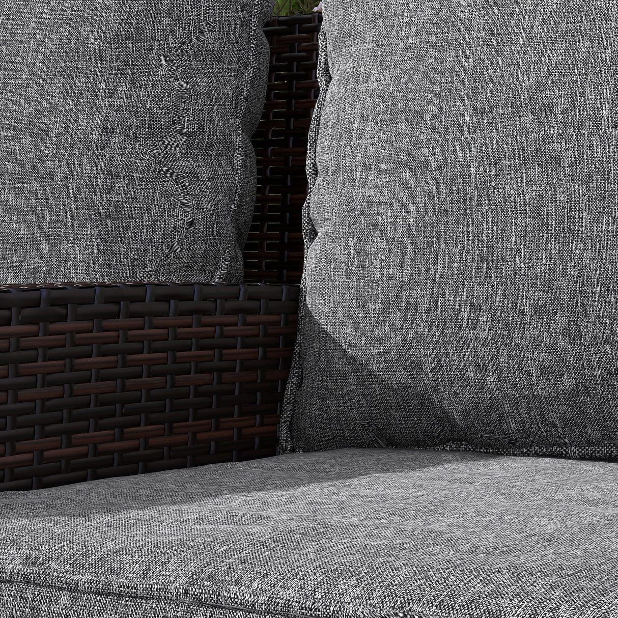 Outsunny 4-Piece Patio Chair Cushion and Back Pillow Set, Seat Replacement Patio, Cushions Set for Outdoor Garden Furniture