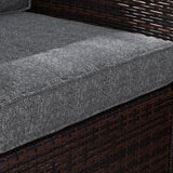 Outsunny 4-Piece Patio Chair Cushion and Back Pillow Set, Seat Replacement Patio, Cushions Set for Outdoor Garden Furniture