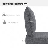 Outsunny 4-Piece Patio Chair Cushion and Back Pillow Set, Seat Replacement Patio, Cushions Set for Outdoor Garden Furniture