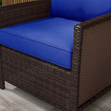 Outsunny 4-Piece Patio Chair Cushion and Back Pillow Set, Seat Replacement Patio, Cushions Set for Outdoor Garden Furniture