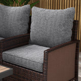 Outsunny 4-Piece Patio Chair Cushion and Back Pillow Set, Seat Replacement Patio, Cushions Set for Outdoor Garden Furniture