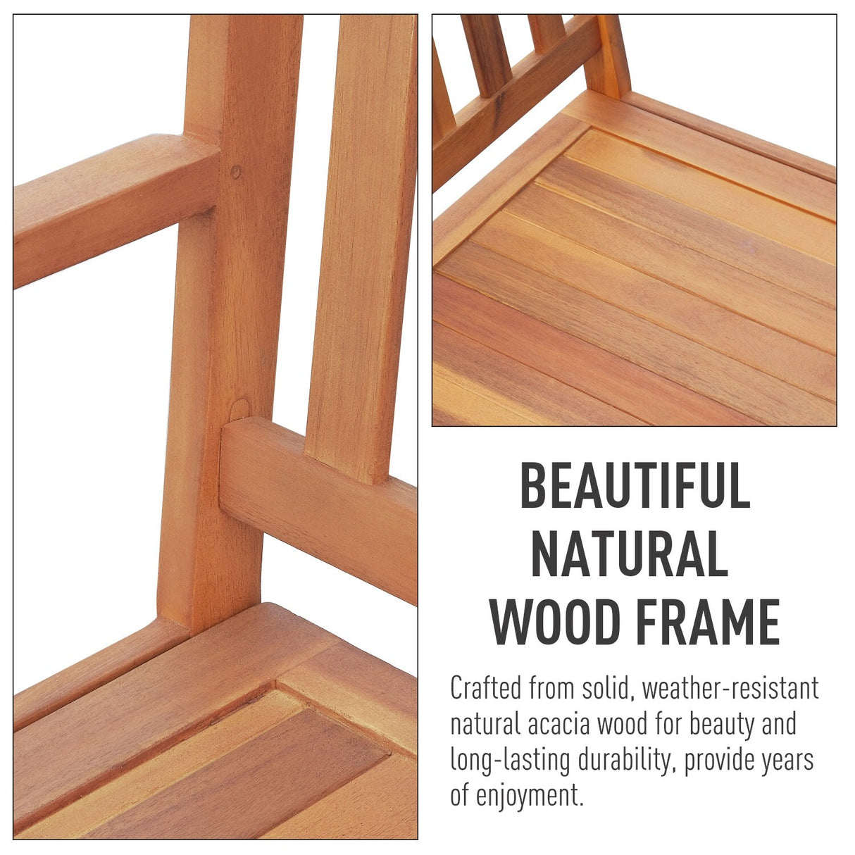 Outsunny 47" Wooden Outdoor Storage Bench with Removable Waterproof Lining