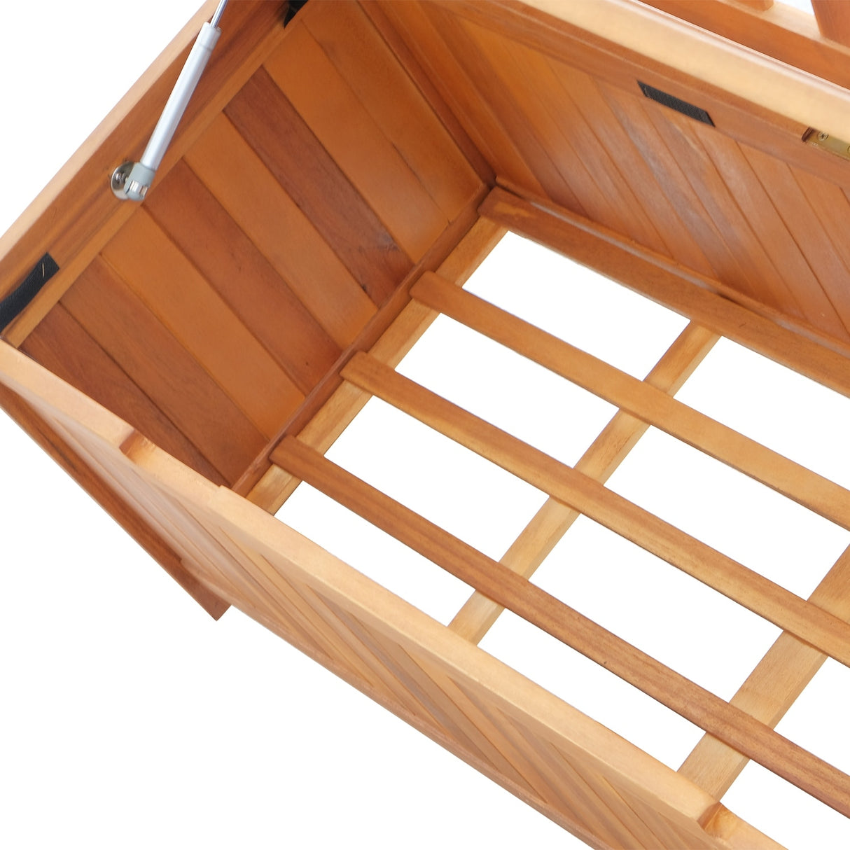 Outsunny 47" Wooden Outdoor Storage Bench with Removable Waterproof Lining