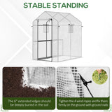 Outsunny 47" x 73"x 75" Walk-in Greenhouse, Outdoor Portable Plant Flower Growing Warm House