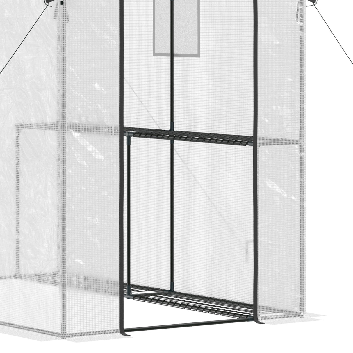 Outsunny 47" x 73"x 75" Walk-in Greenhouse, Outdoor Portable Plant Flower Growing Warm House