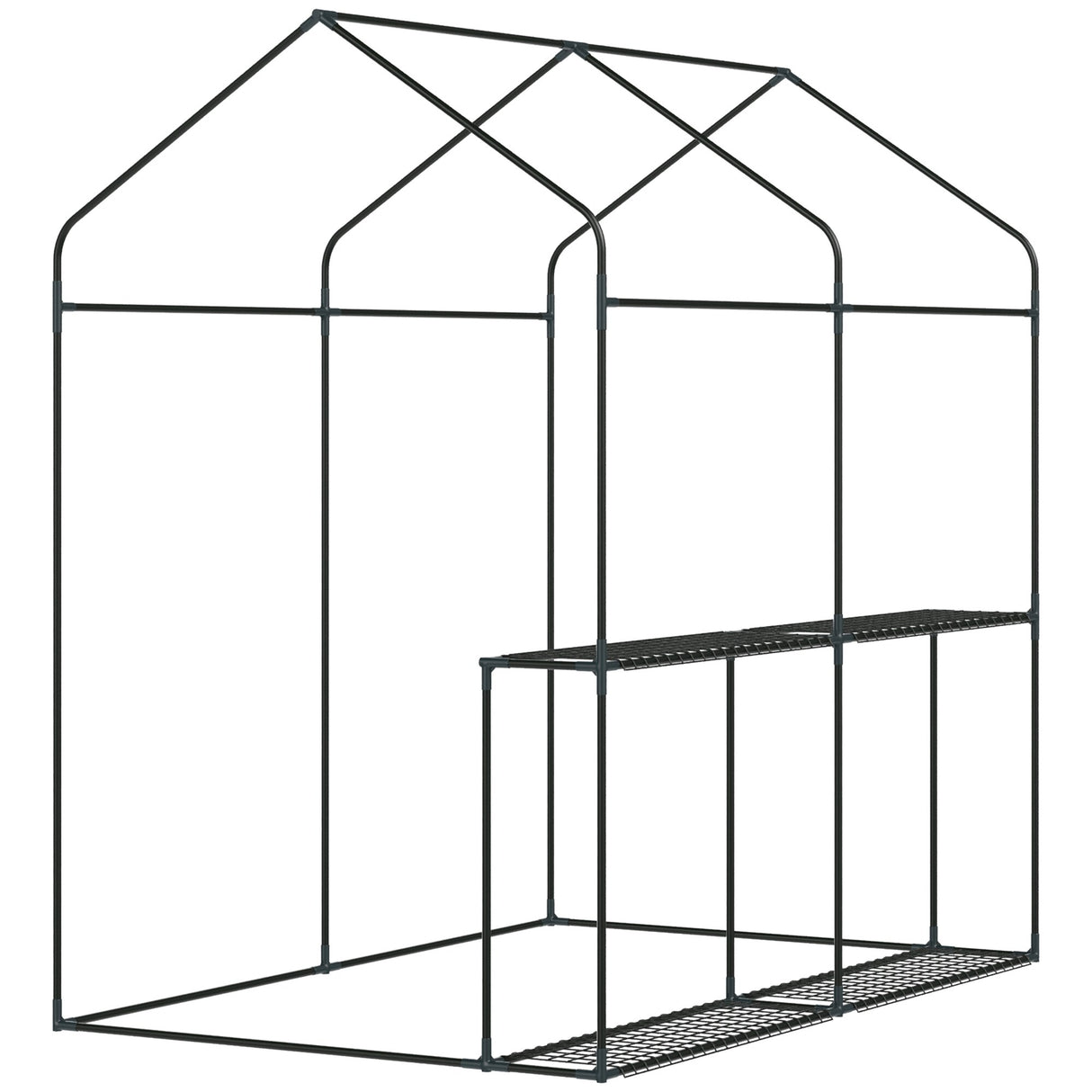 Outsunny 47" x 73"x 75" Walk-in Greenhouse, Outdoor Portable Plant Flower Growing Warm House