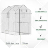 Outsunny 47" x 73"x 75" Walk-in Greenhouse, Outdoor Portable Plant Flower Growing Warm House