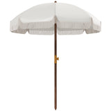 Outsunny 6.2' Portable Beach Umbrella, Ruffled Outdoor Umbrella with Vented Canopy, Carry Bag