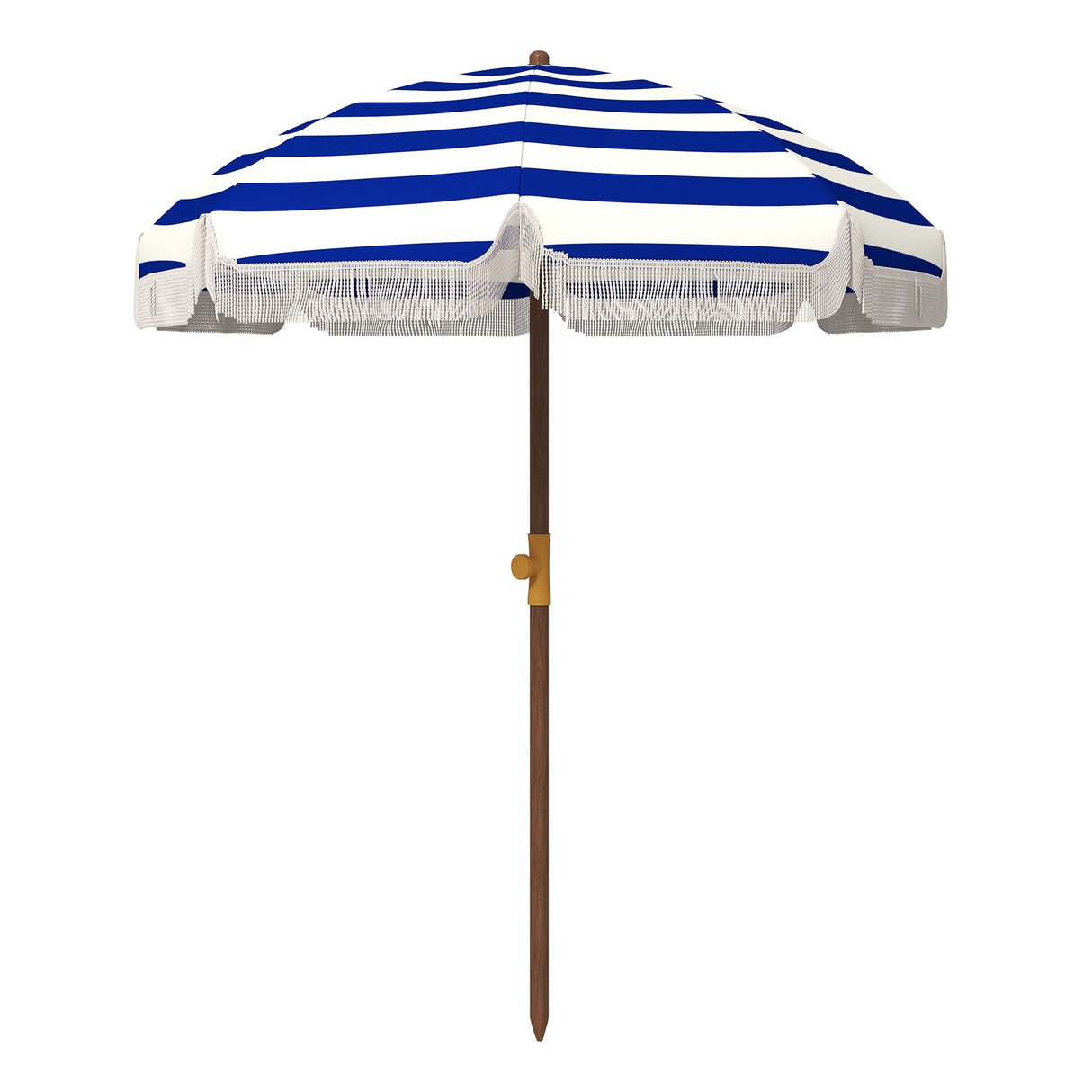Outsunny 6.2' Portable Beach Umbrella, Ruffled Outdoor Umbrella with Vented Canopy, Carry Bag