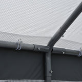 Outsunny 8' L x 6' W x 7' H Outdoor Walk-In Tunnel Greenhouse with Roll-up Windows, 2 Zippered Doors, & Weather Cover