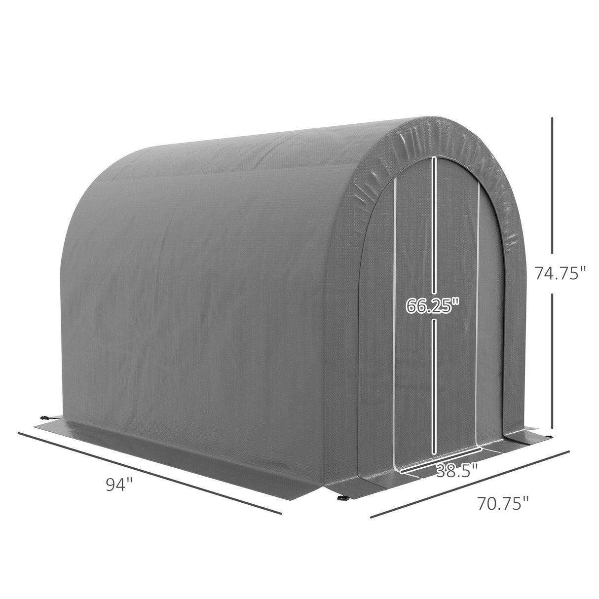 Outsunny 6' x 8' Garden Storage Tent, Heavy Duty Outdoor Shed, Waterproof Portable Shed Storage Shelter