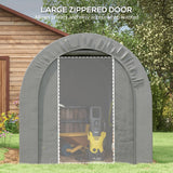 Outsunny 6' x 8' Garden Storage Tent, Heavy Duty Outdoor Shed, Waterproof Portable Shed Storage Shelter