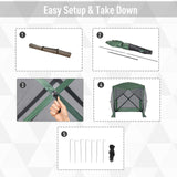 Outsunny 7'x7' Pop Up Camping Canopy Tent with Ventilating Mesh Screen, Portable Carry Bag for Outdoor Party