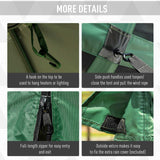 Outsunny 7'x7' Pop Up Camping Canopy Tent with Ventilating Mesh Screen, Portable Carry Bag for Outdoor Party