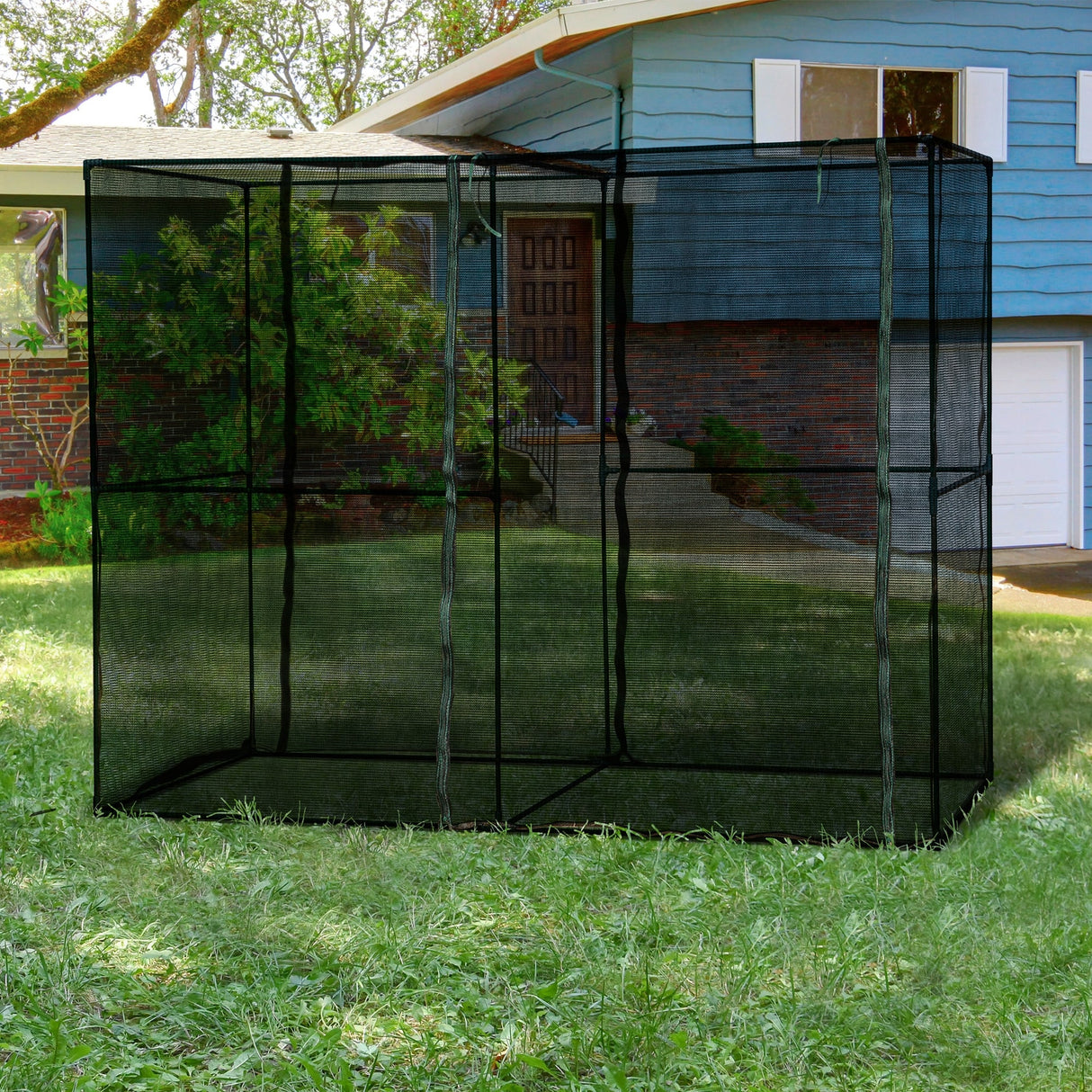 Outsunny 94.5" x 47.25" x 72.75" Walk-in Greenhouse with High-Quality HDPE Cover & 2 Zippered Doors for Plants/Herbs